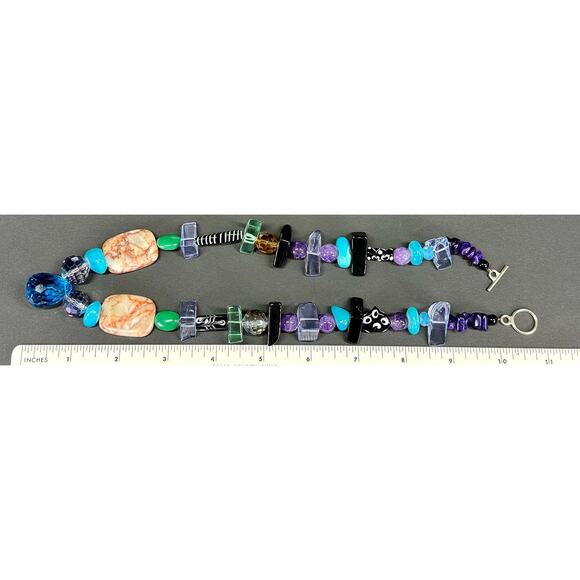 Artisan Crystal Glass Bead Necklace - Picture 6 of 9
